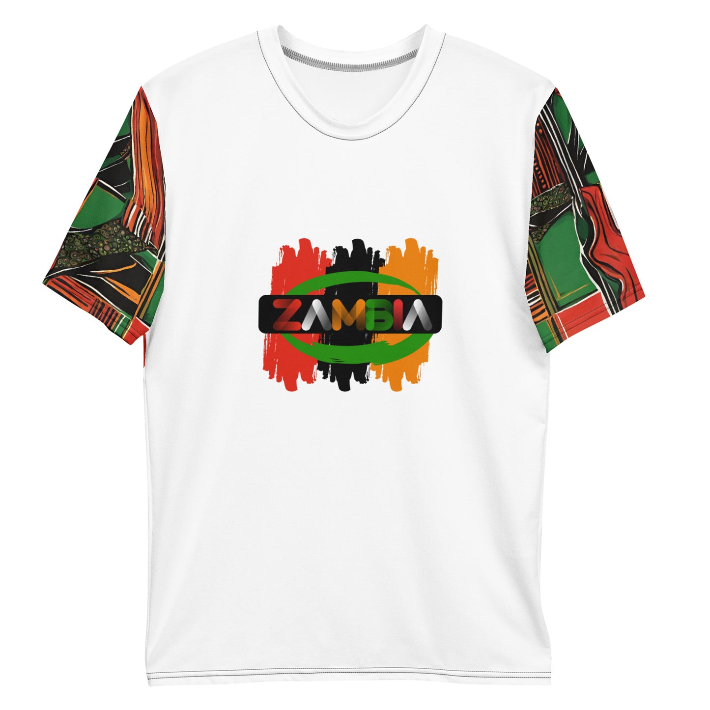 Men's ZAMBIA Afro sleeve t-shirt