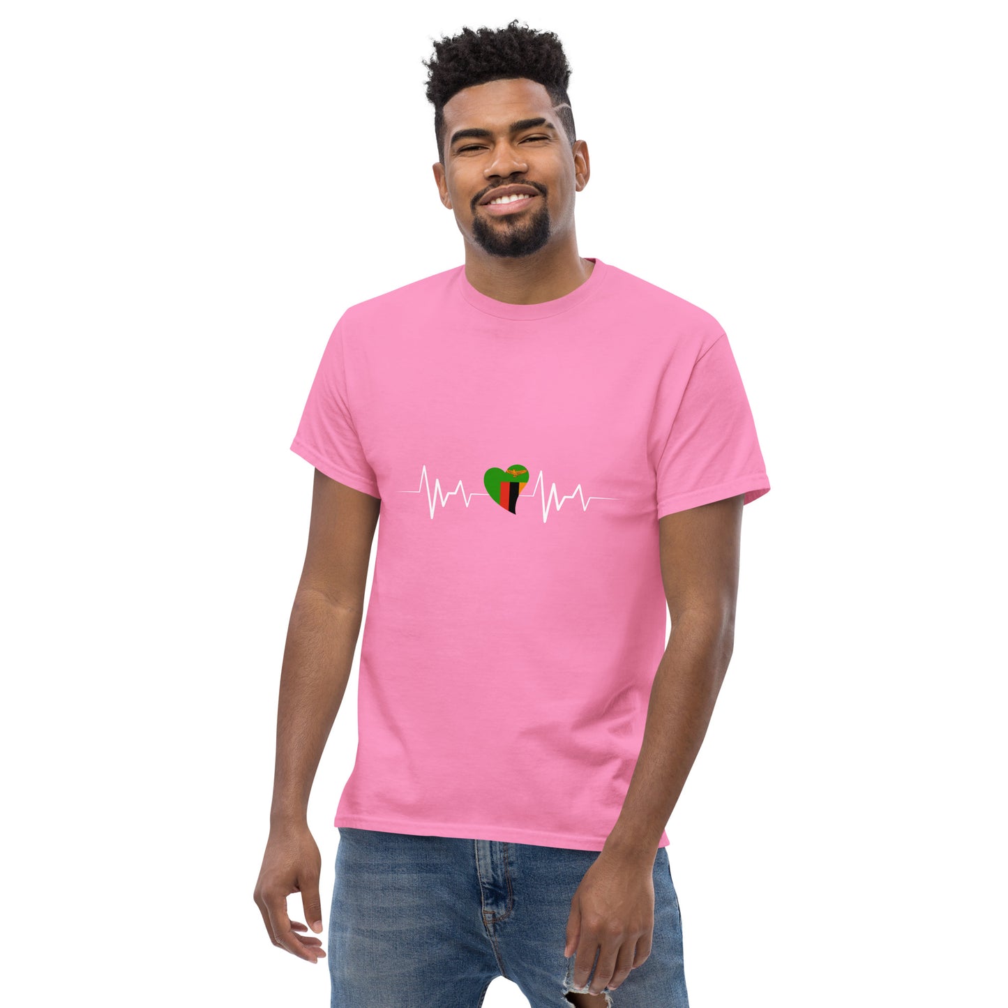 Men's classic Zambia Heartbeat t shirt