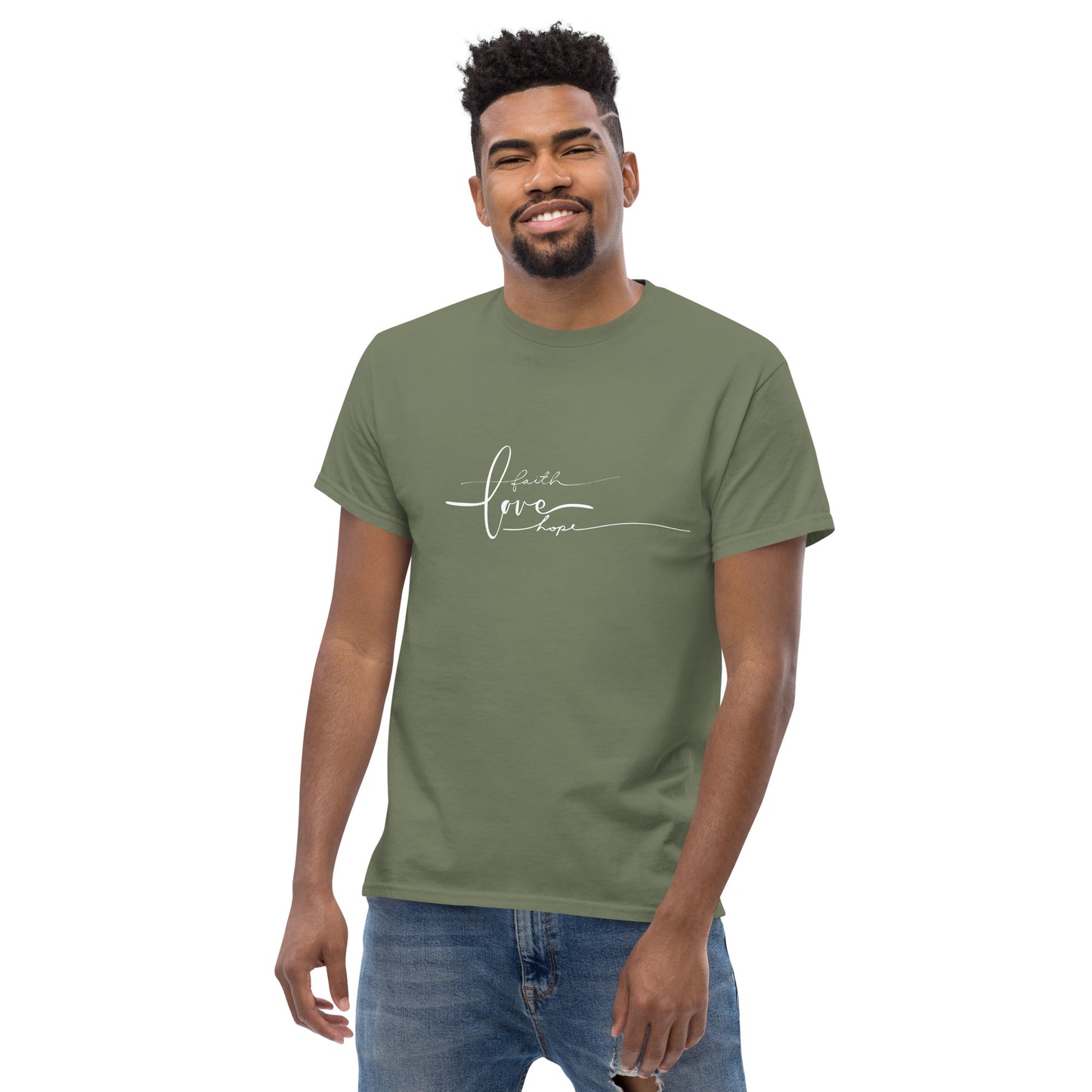Men's classic Faith Hope Love t shirt
