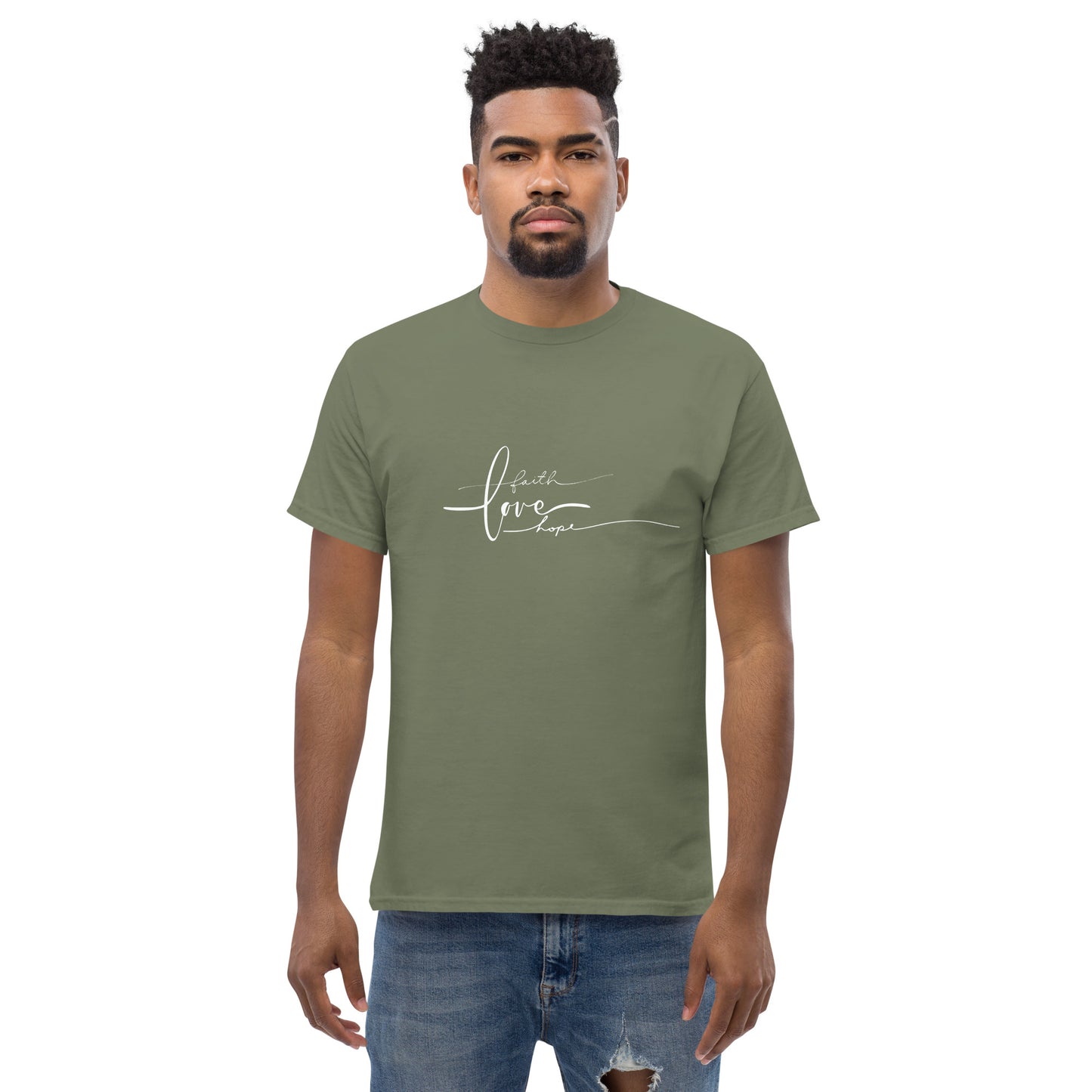 Men's classic Faith Hope Love t shirt