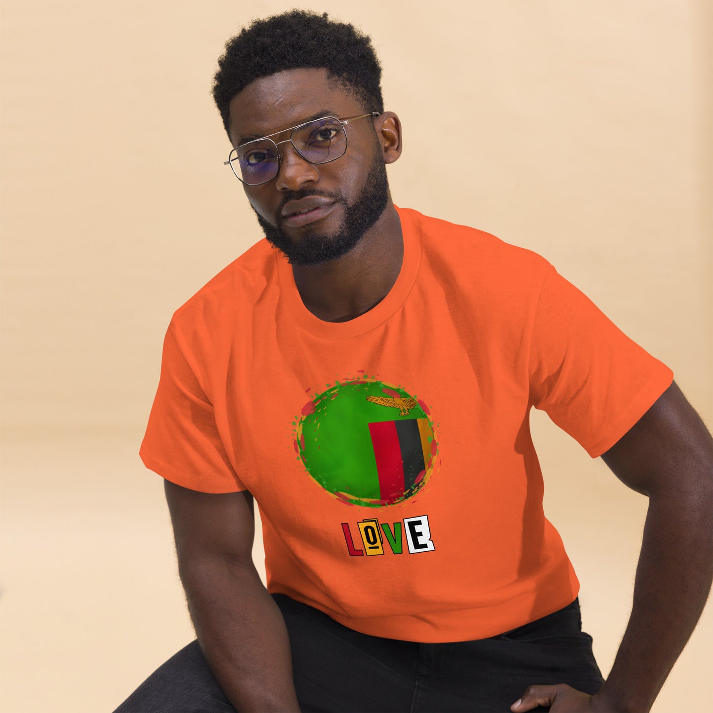 Men's classic Zambia Love t shirt