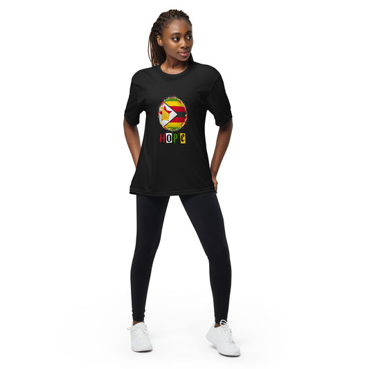 Unisex performance crew neck Zimbabwe Hope t-shirt