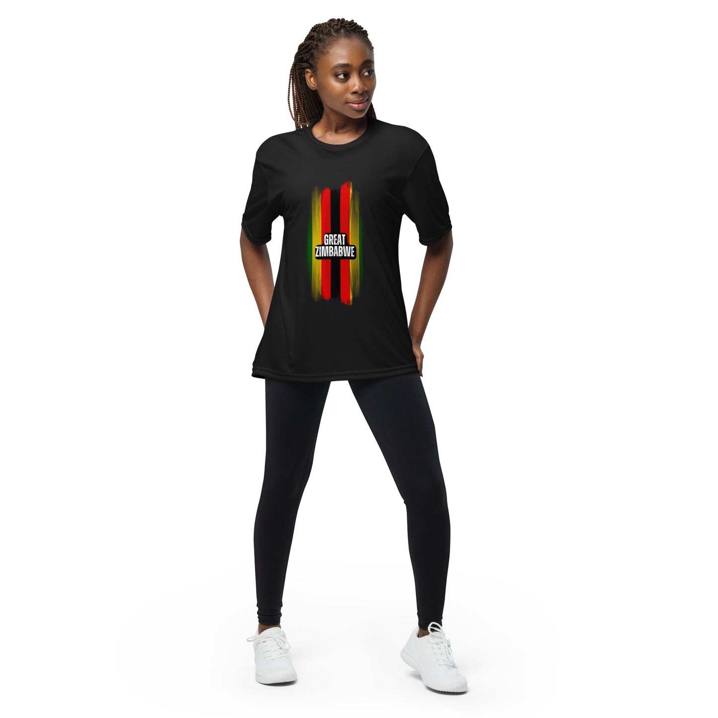 Unisex performance crew neck Great Zimbabwe t-shirt