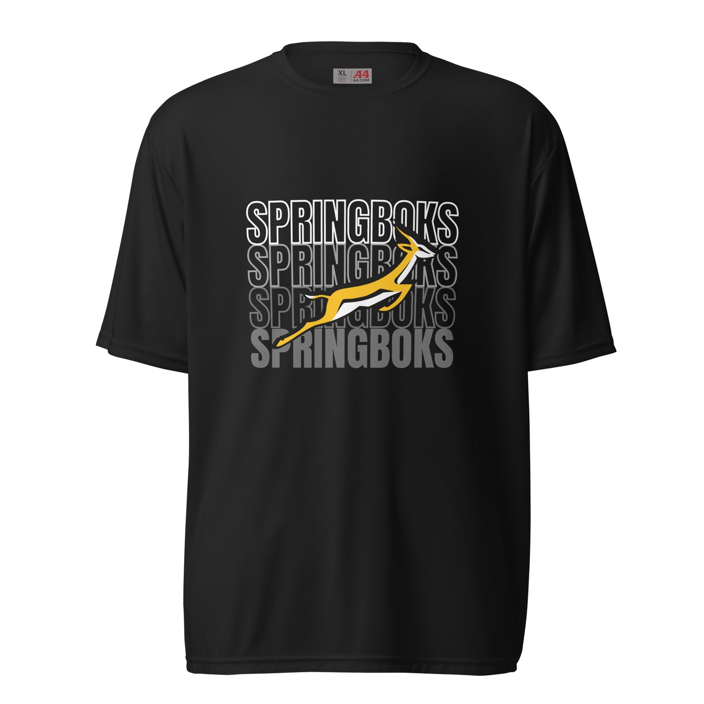 Unisex performance crew neck Springboks x4 Echo t-shirt