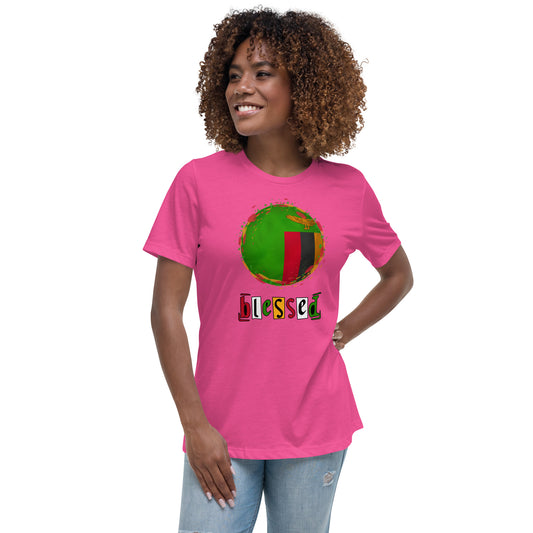 Women's Relaxed Blessed Zambia T-Shirt