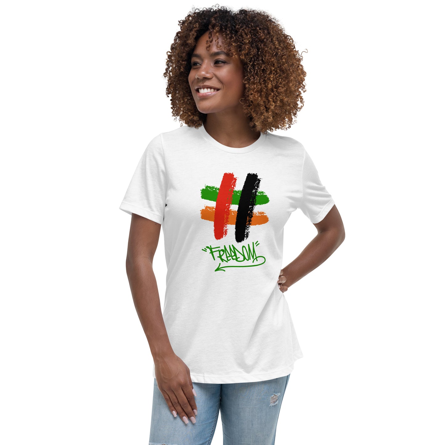 Women's Relaxed Zambia #Freedom T-Shirt