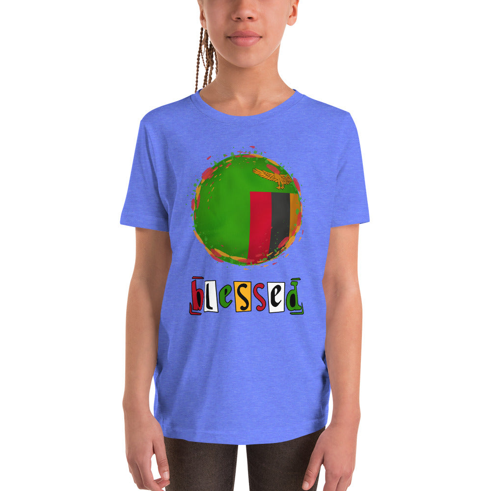 Youth Short Sleeve Zambia Blessed T-Shirt