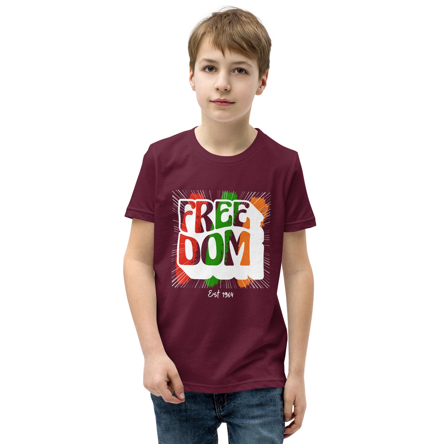 Youth Short Sleeve Freedom (White) T-Shirt